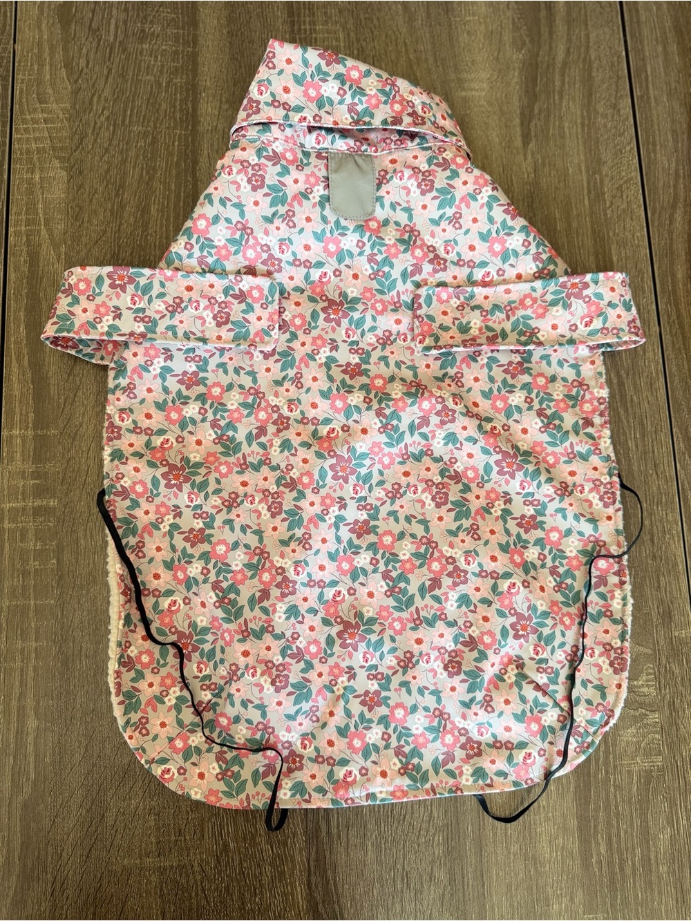 Floral High Collar Dog Winter Coat